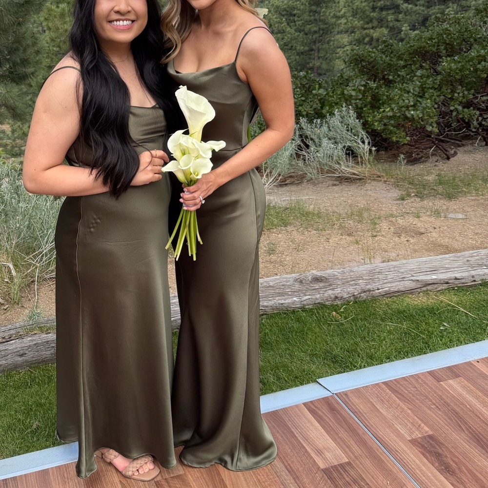 Jenny Yoo Olive Green Sylvie Dress
